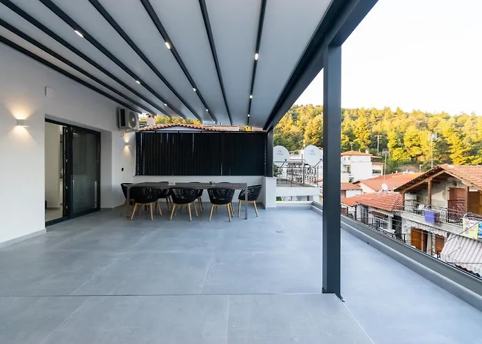 Sithoniars Luxury 2nd Floor Roofgarden With Unique Seaview נאוס מרמרס